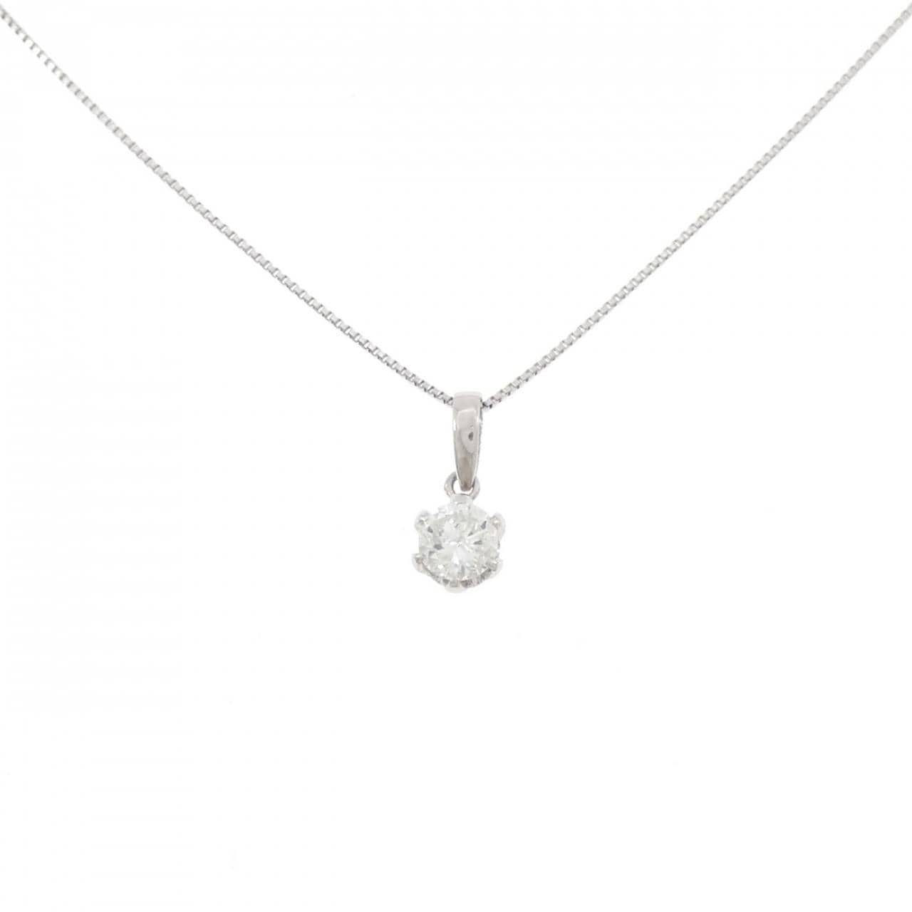 PT900/PT850 ソリティア ダイヤモンド ネックレス 0.32CT