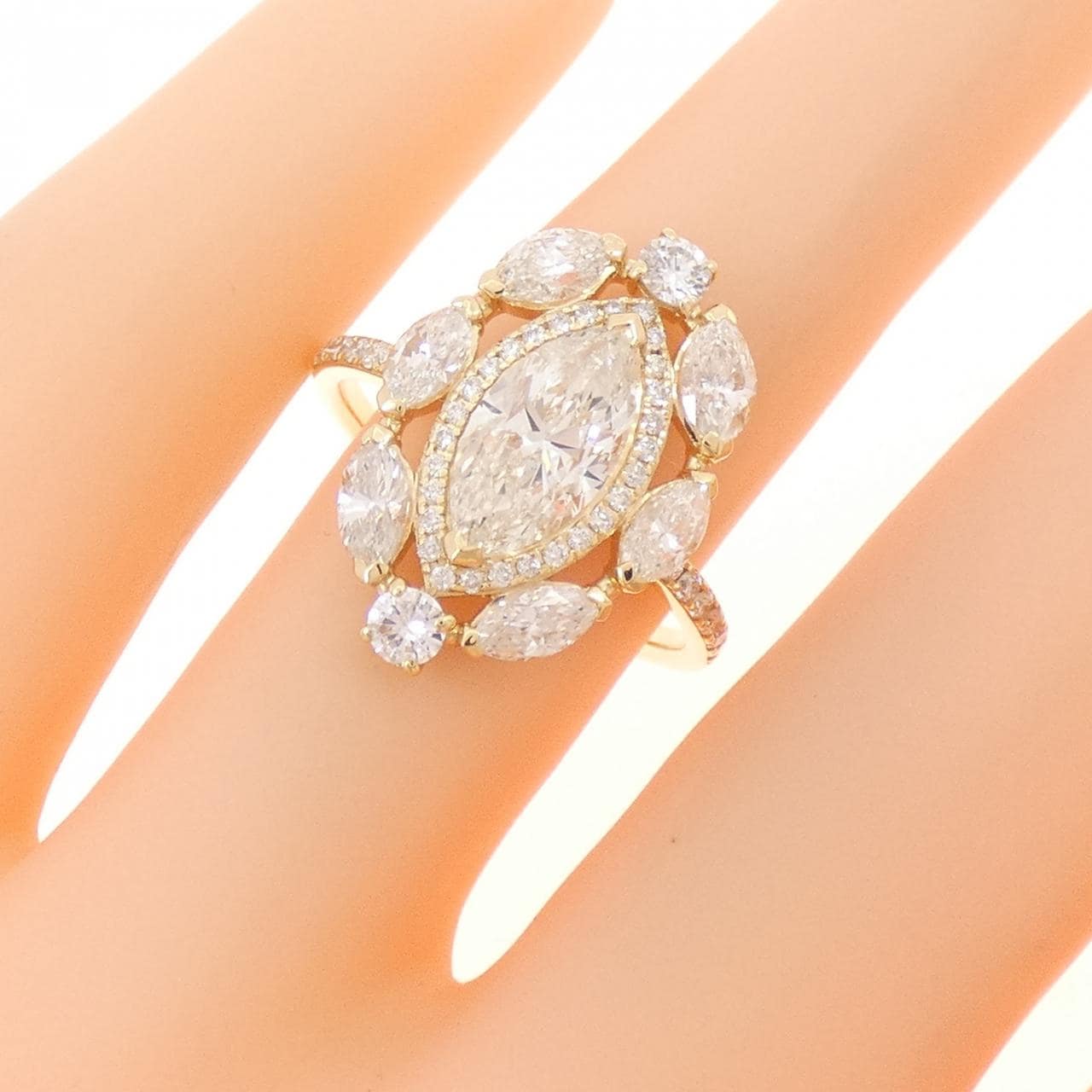 【新品】K18YG ダイヤモンド リング 2.08CT