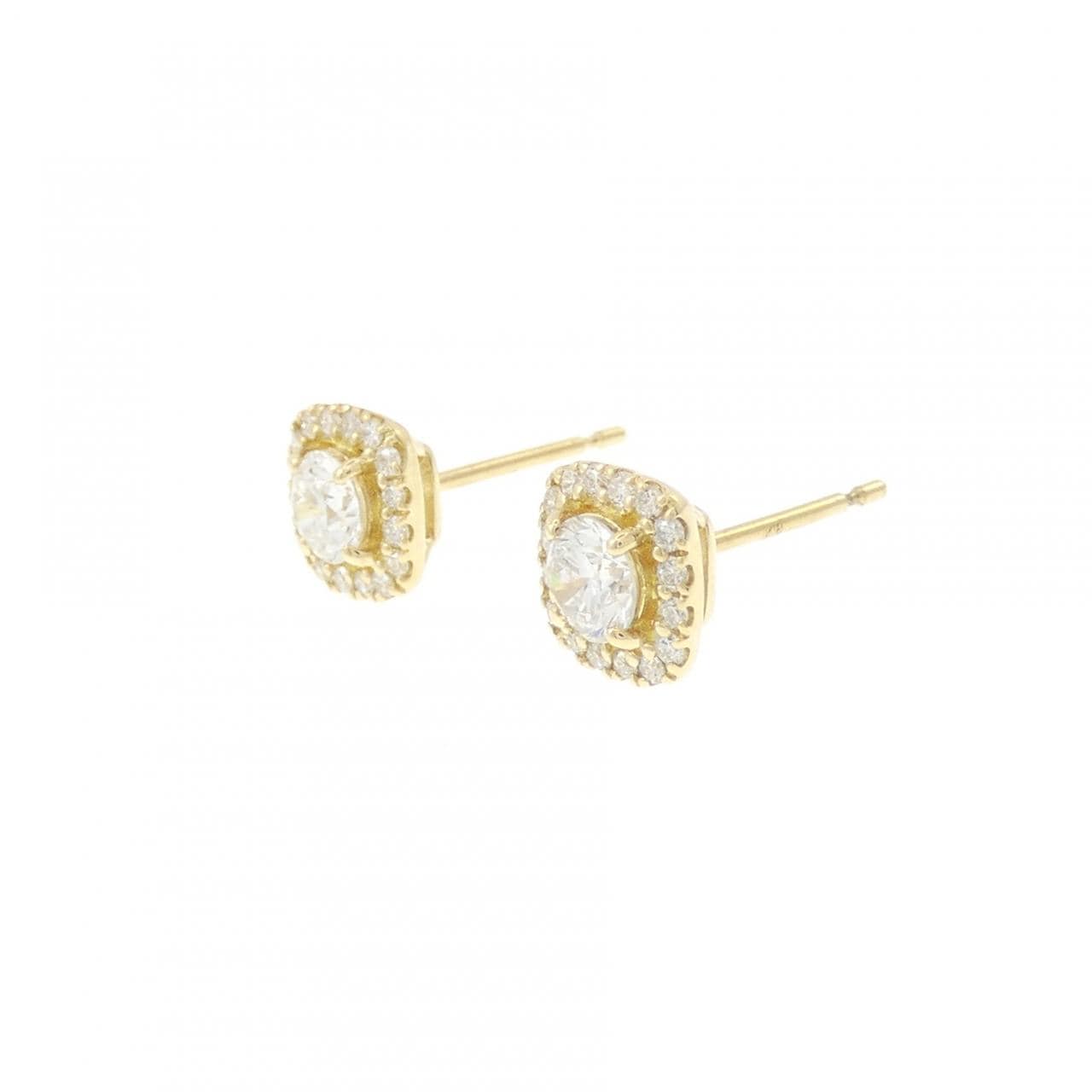 【リメイク】K18YG/ST ダイヤモンド ピアス 0.308CT 0.314CT H VS1-2 VG-G