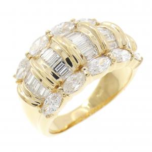 K18YG ダイヤモンド リング 2.02CT