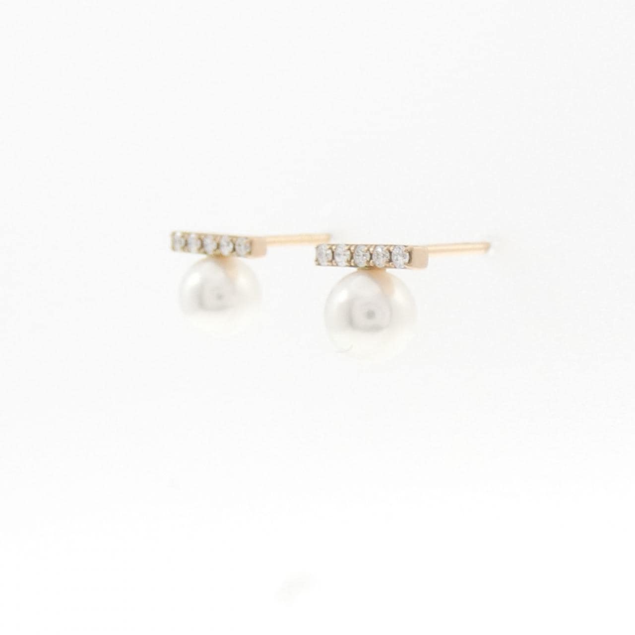 K18PG アコヤパール ピアス 5.1mm