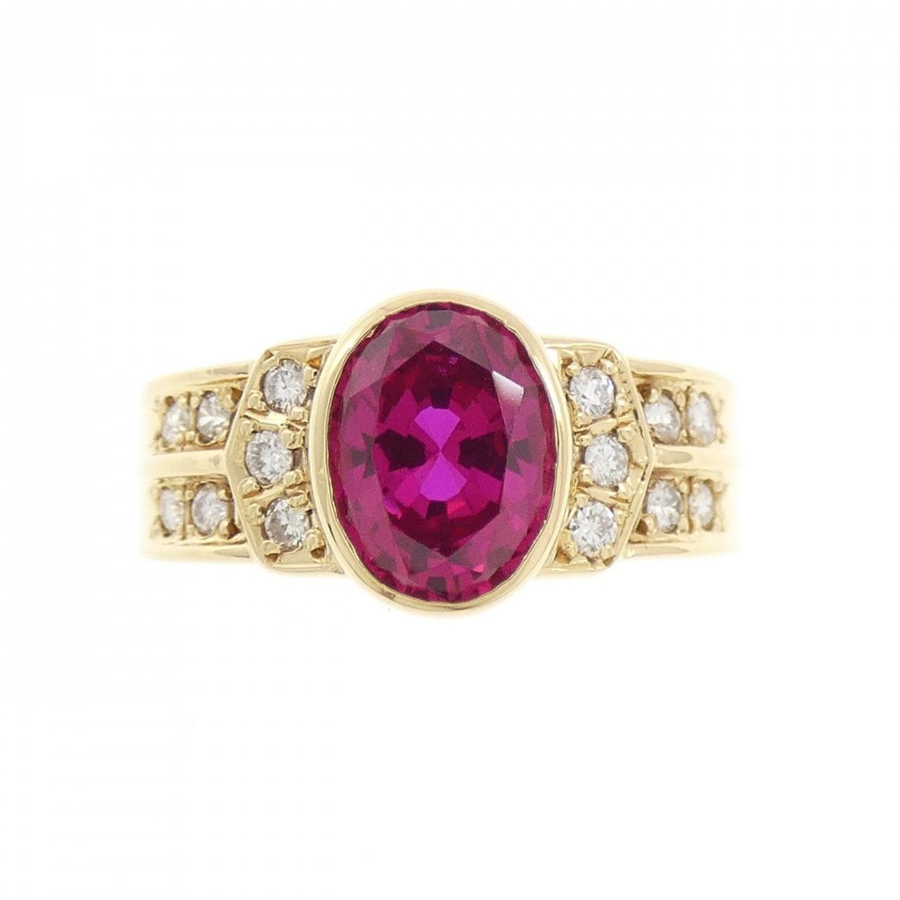 クレサンベール 合成ルビー リング 1.70CT