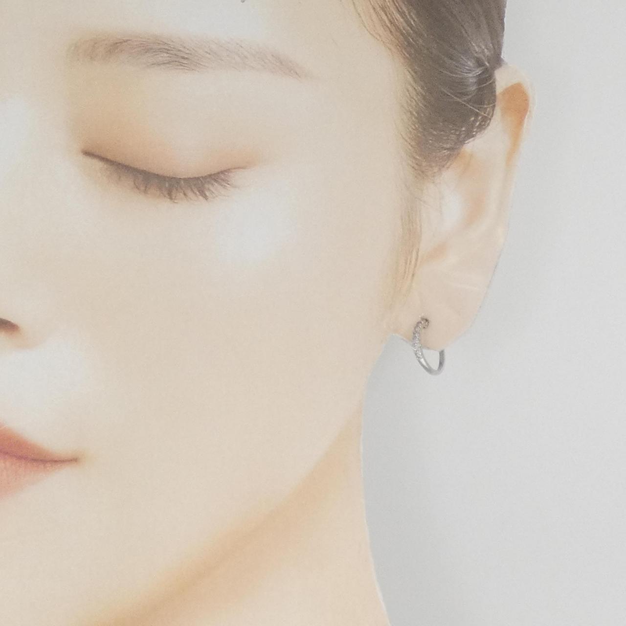 K18WG ダイヤモンド ピアス 0.2CT