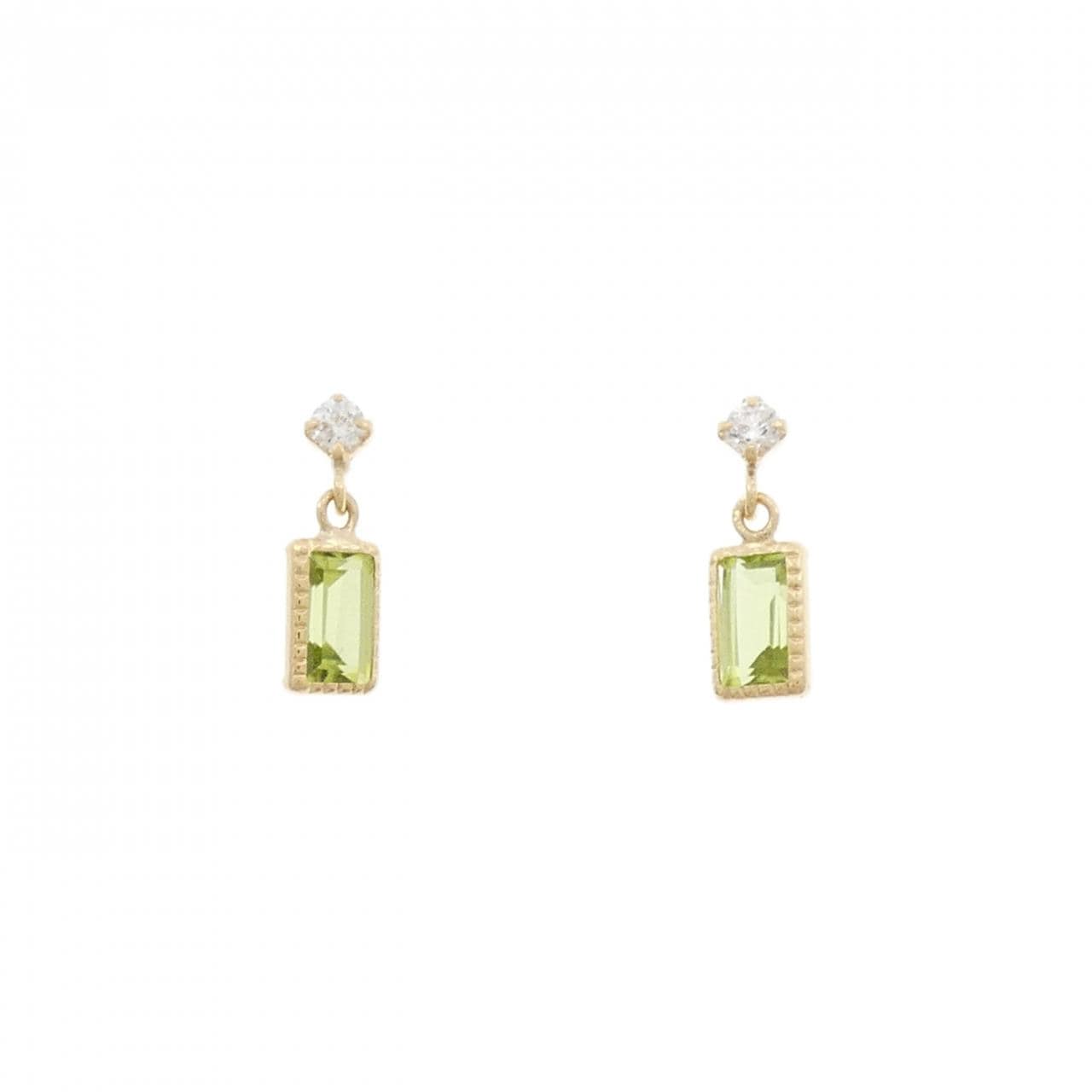 K18YG橄榄石耳环