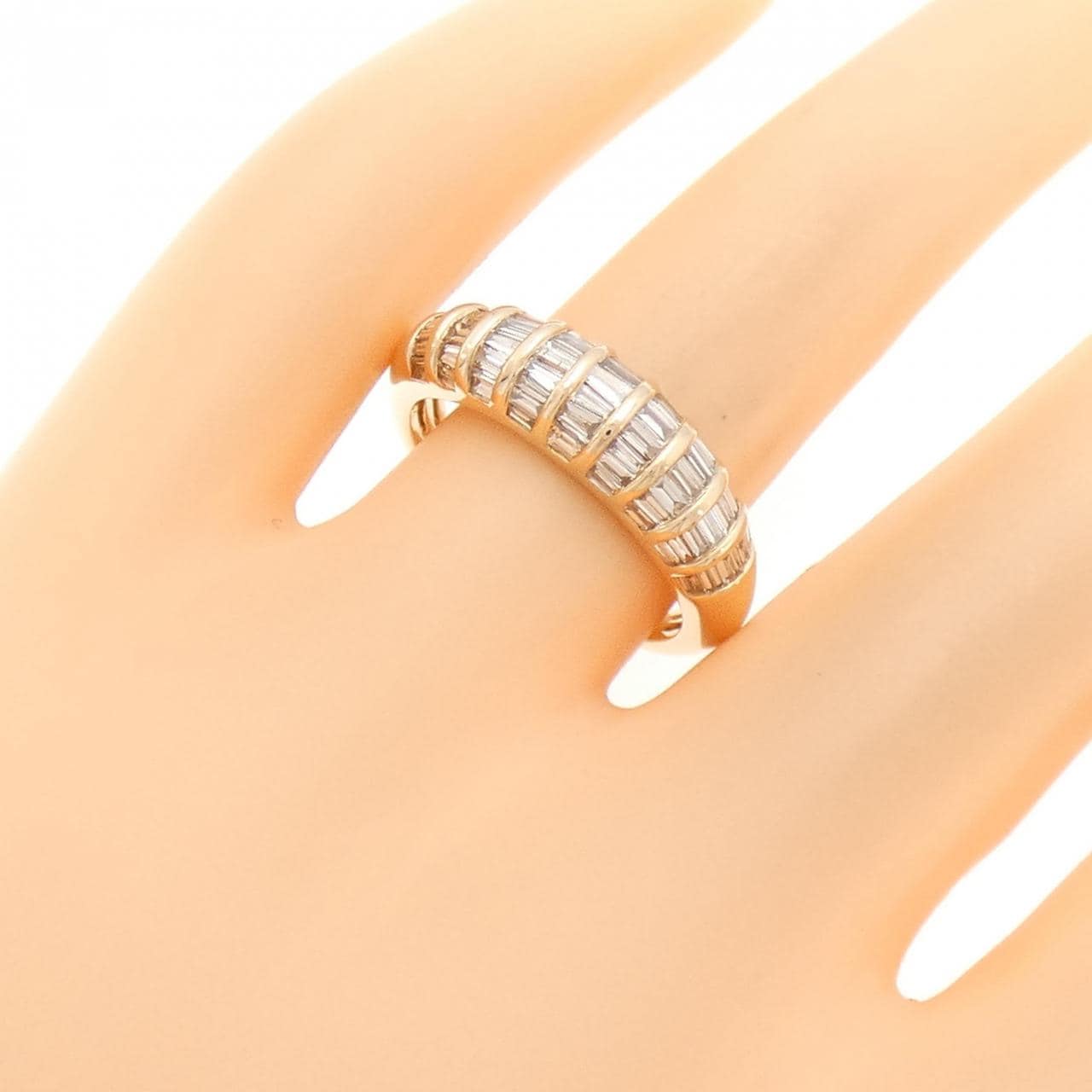 K18PG ダイヤモンド リング 0.75CT