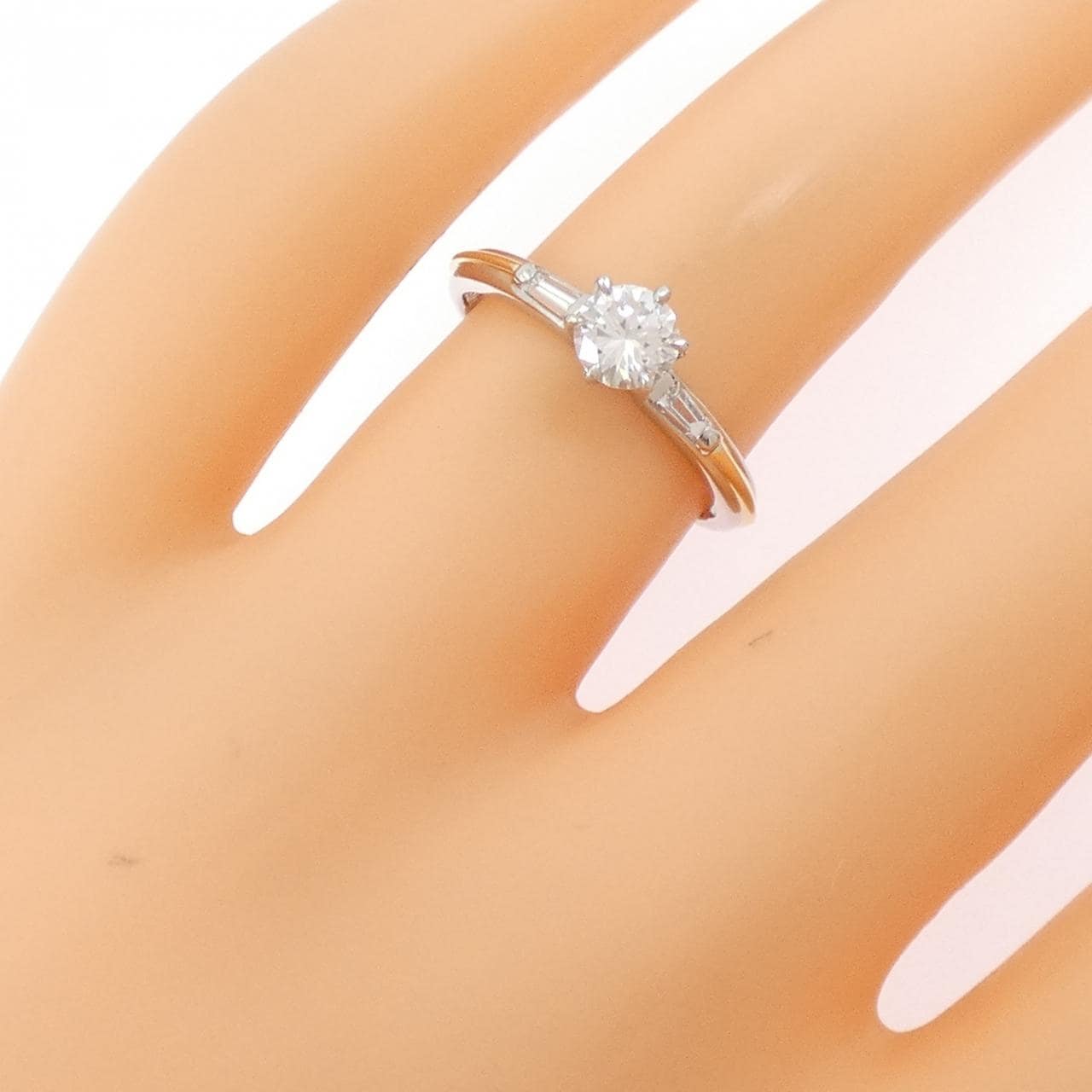 PT900/K18YG ダイヤモンド リング 0.411CT E VVS2 Good