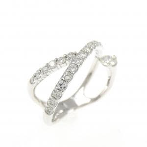 K18WG ダイヤモンド ピンキー リング 0.35CT