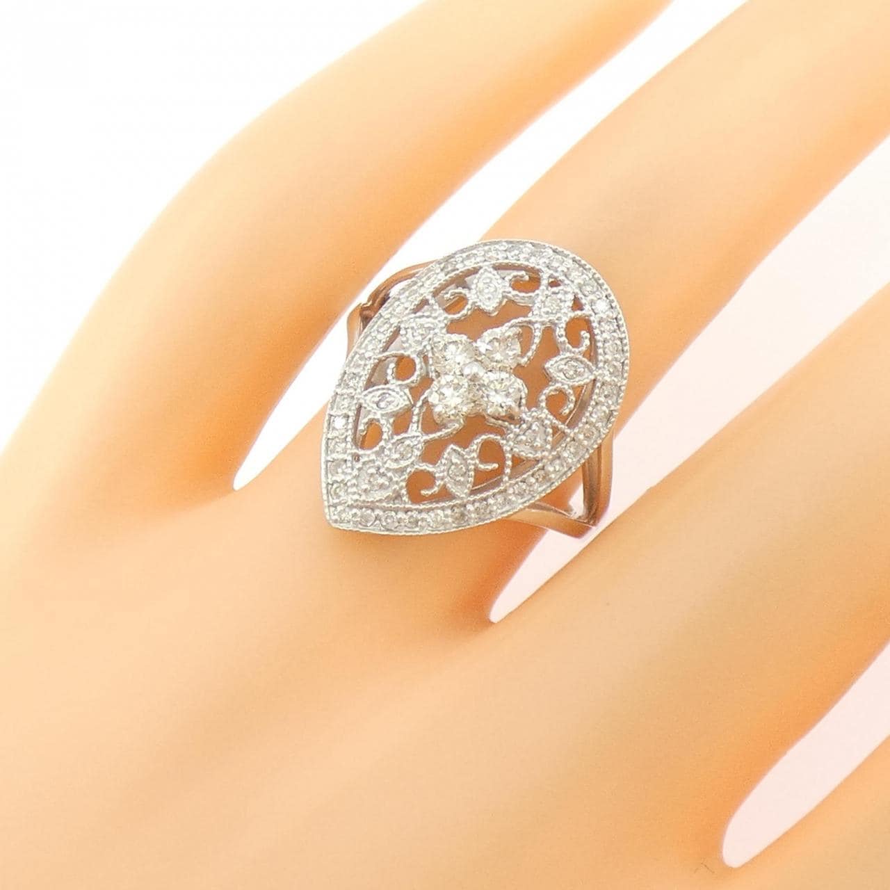 K18WG ダイヤモンド リング 0.50CT