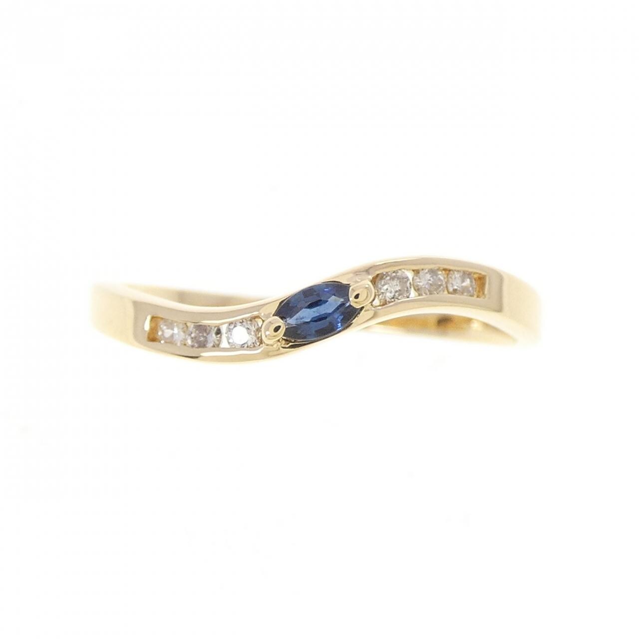 K18YG サファイヤ リング 0.10CT