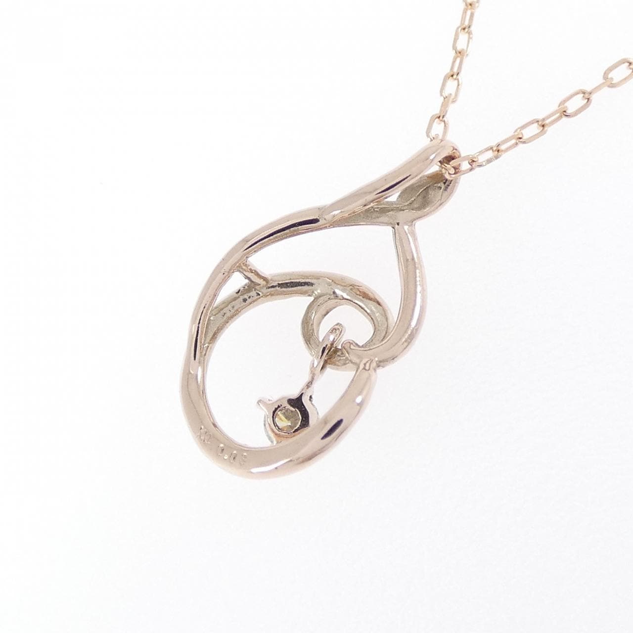 K10PG ダイヤモンド ネックレス 0.03CT