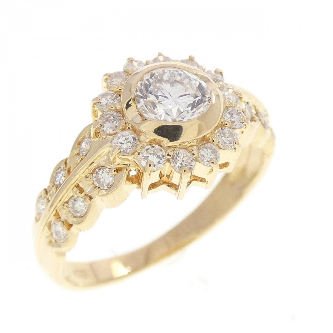 K18YG ダイヤモンド リング 0.340CT