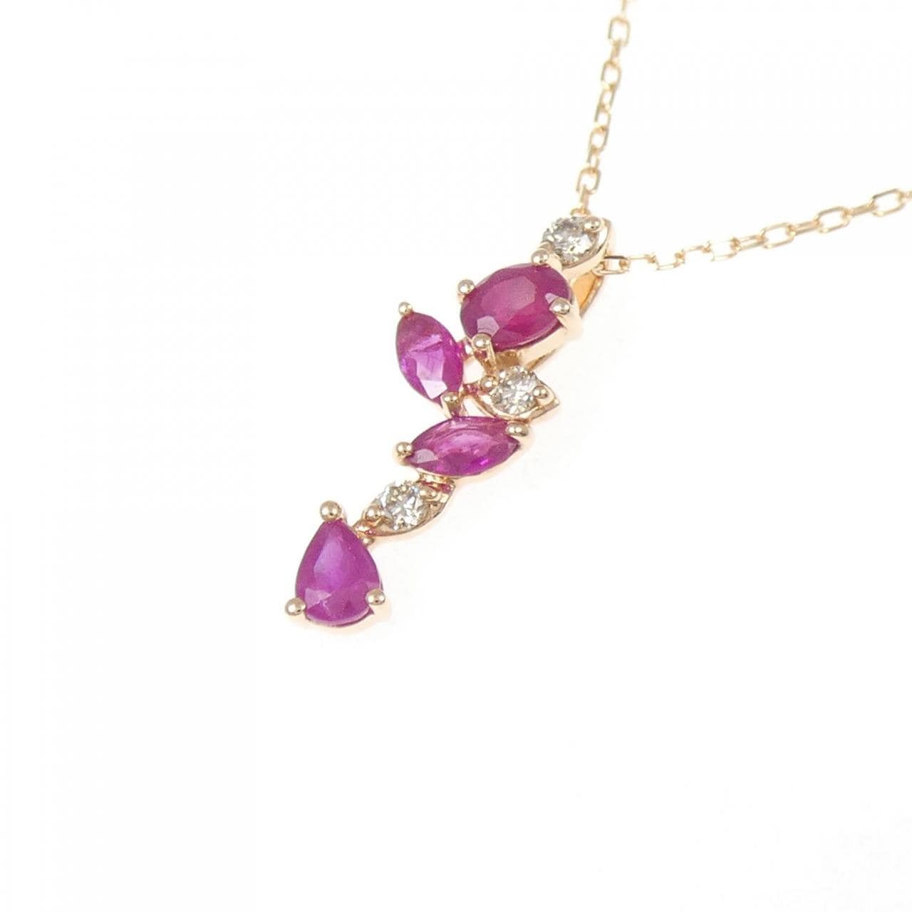 ジーエスティービー ルビー ネックレス 0.40CT