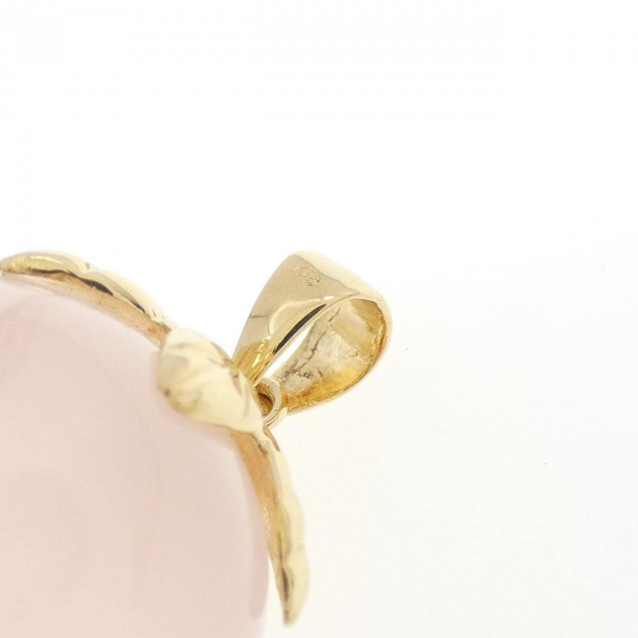 K18YG ストロベリー ローズクオーツ ペンダント