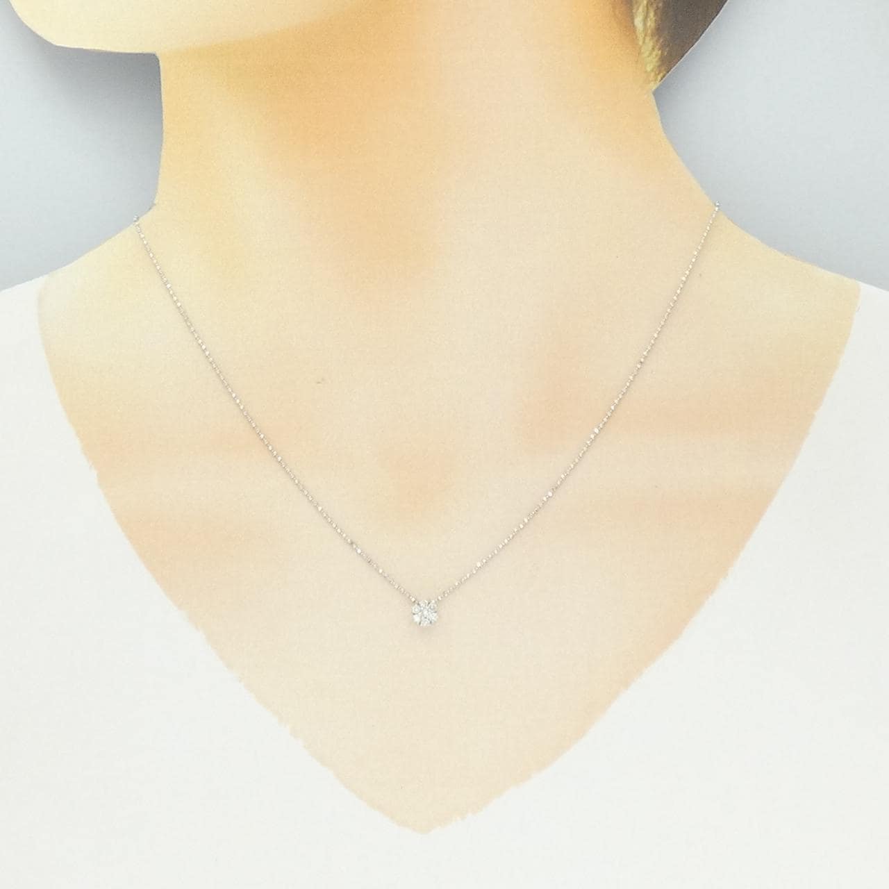 ポンテヴェキオ ダイヤモンド ネックレス 0.14CT
