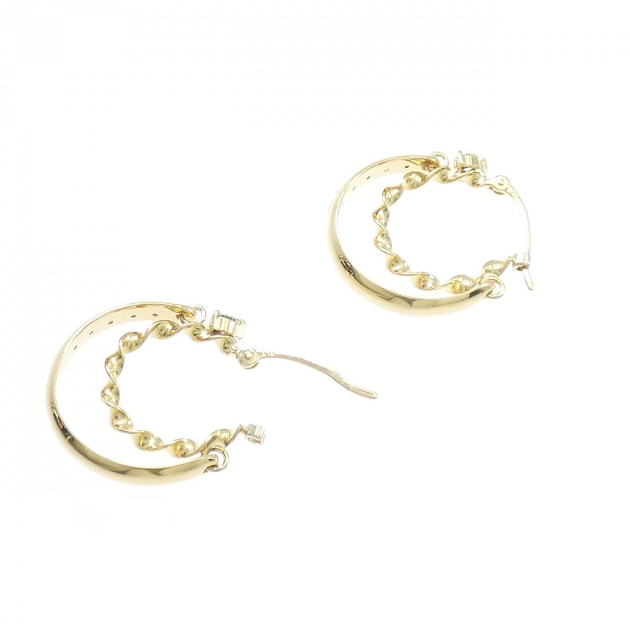 K18YG Diamond earrings 0.30CT