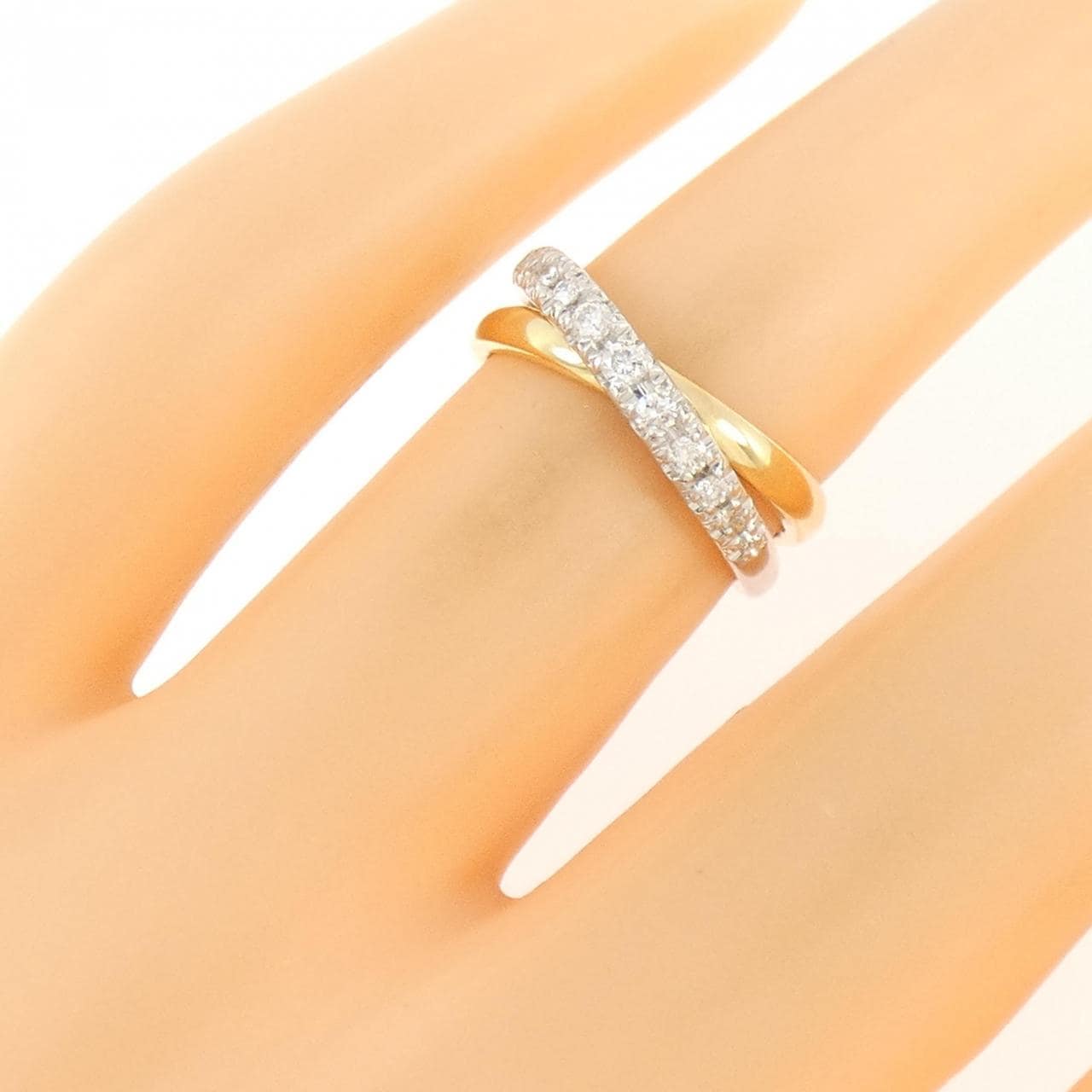 750YG/750WG ダイヤモンド リング 0.16CT