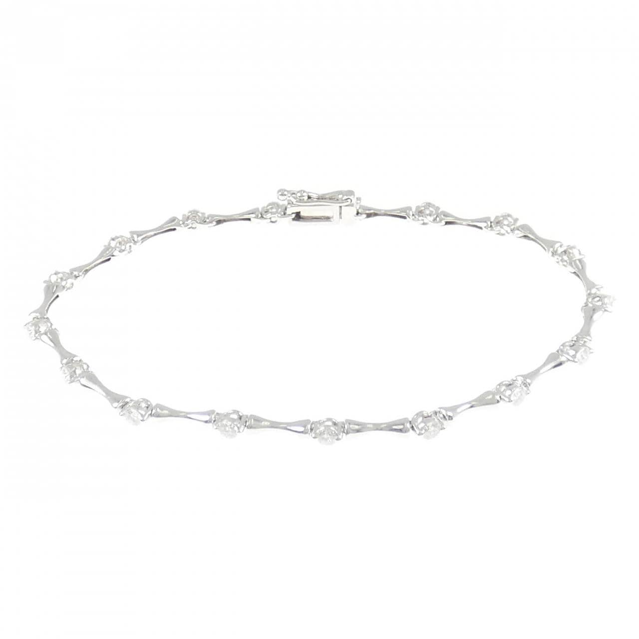 K18WG ダイヤモンド ブレスレット 0.65CT
