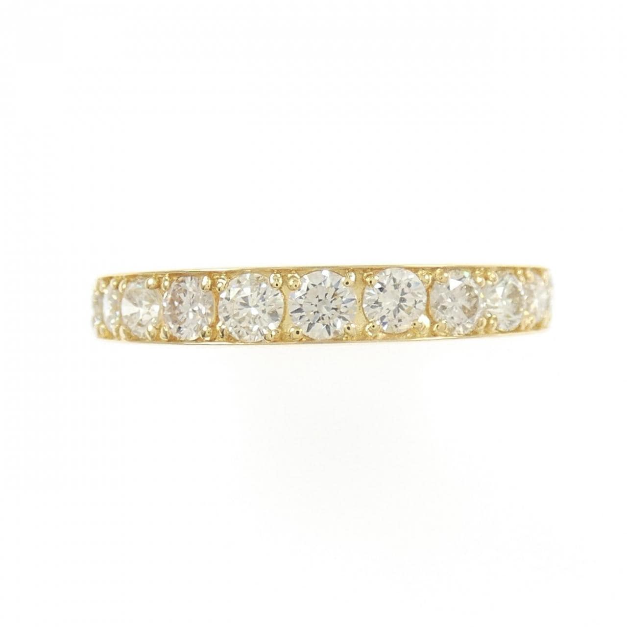 K18YG ハーフエタニティ ダイヤモンド リング 1.00CT