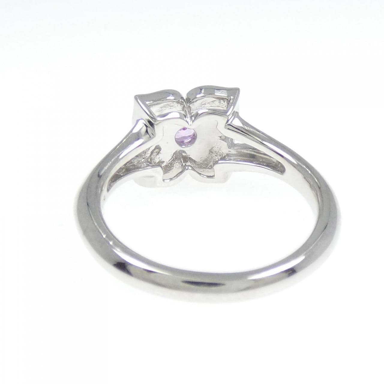 PT フラワー サファイヤ リング 0.14CT