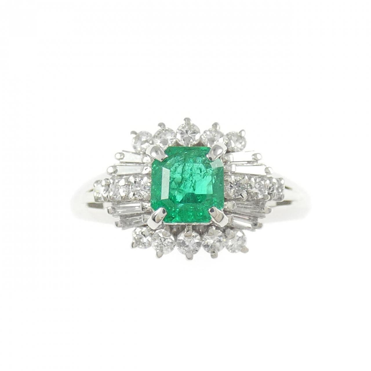 PT900 エメラルド リング 0.53CT
