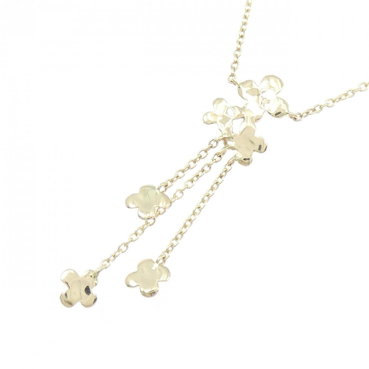 K10YG フラワー ネックレス