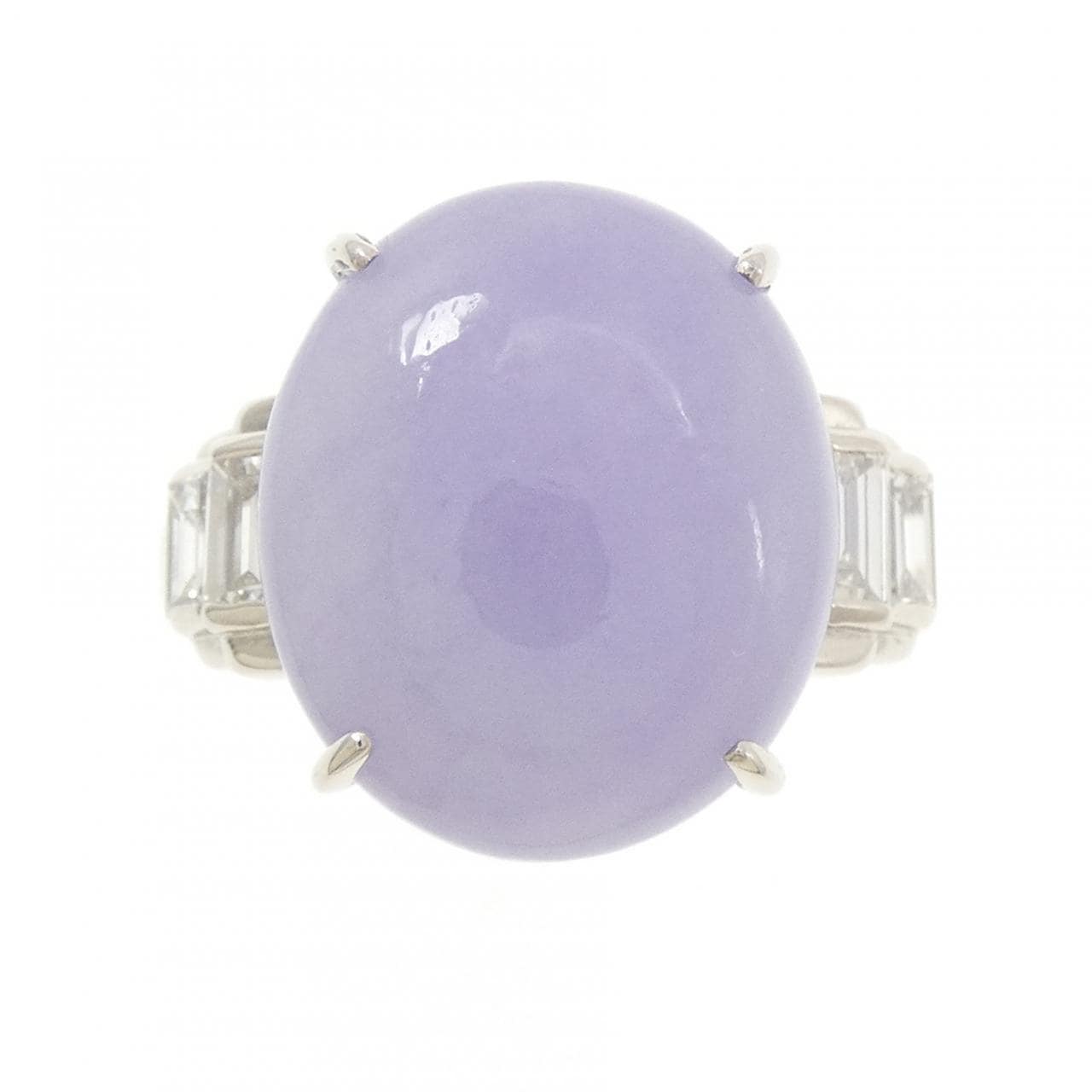 PT900 ラベンダーヒスイ リング 12.30CT
