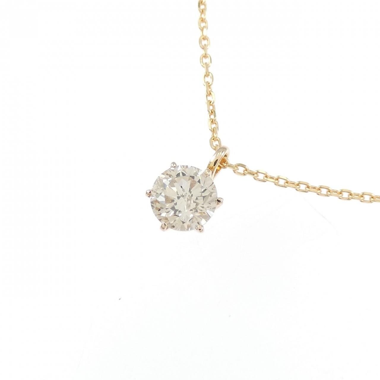 K18PG ソリティア ダイヤモンド ネックレス 0.30CT