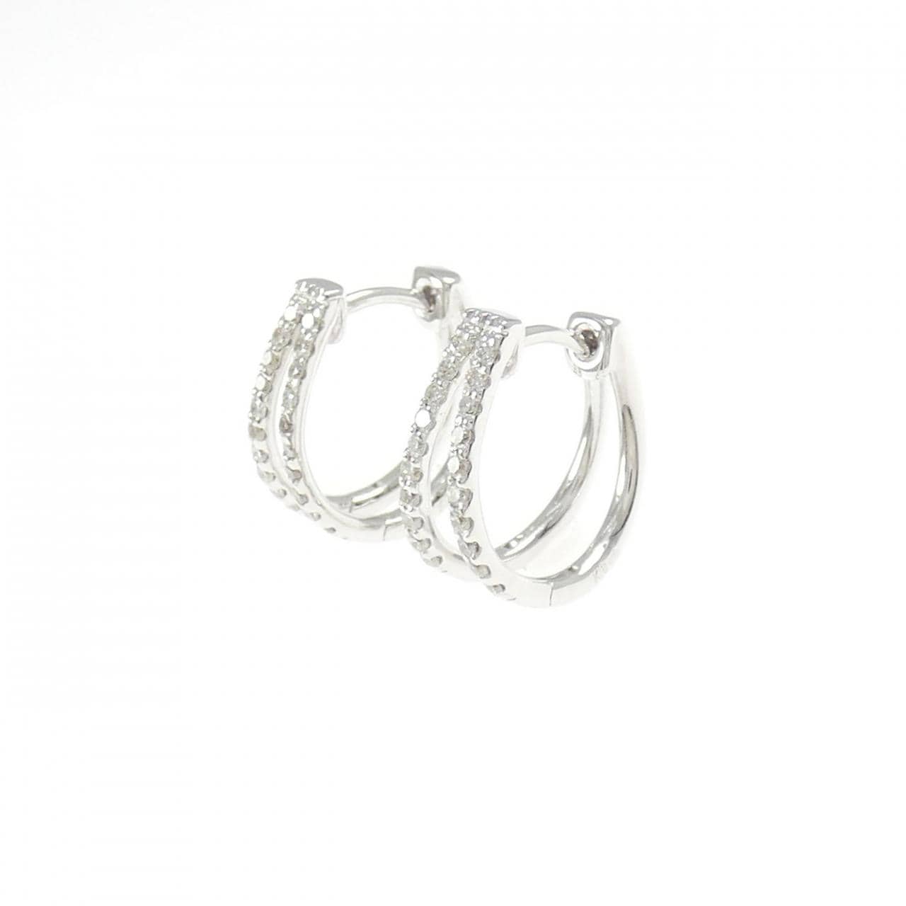 K18WG ダイヤモンド ピアス 0.26CT