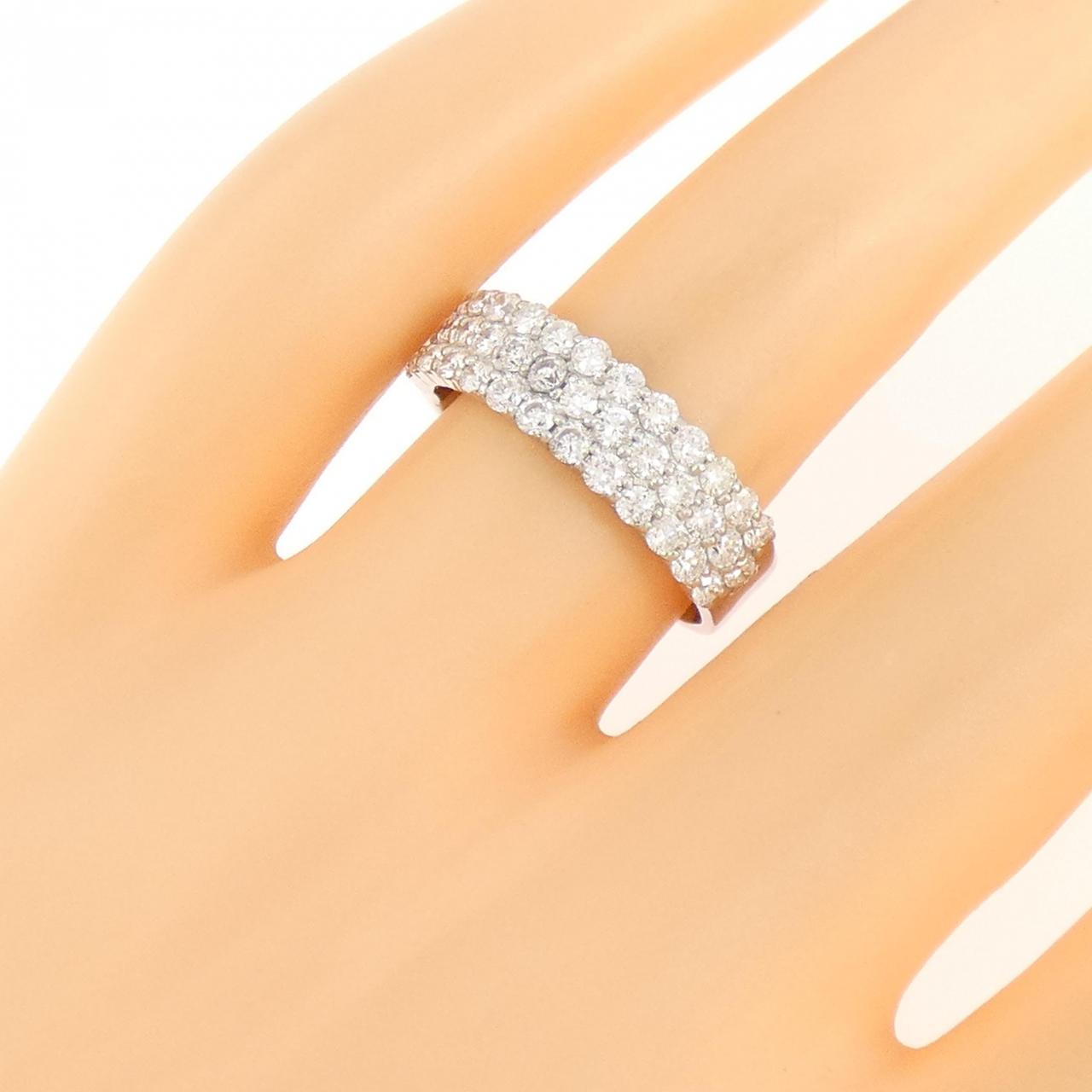 K18WG パヴェ ダイヤモンド リング 1.00CT