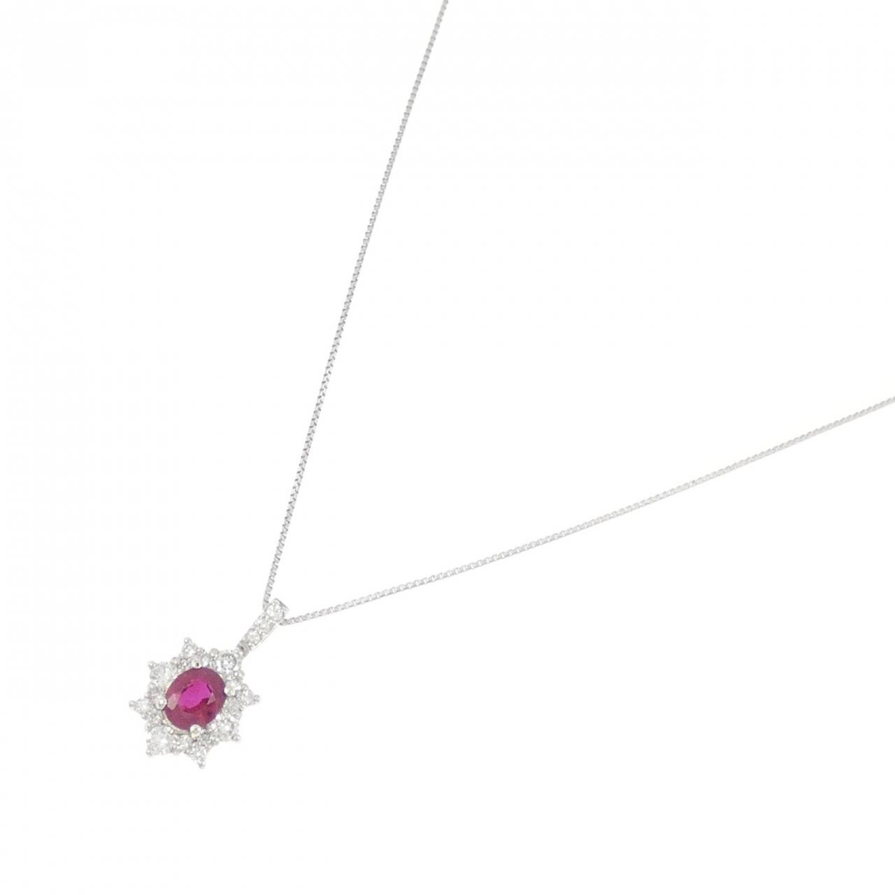 PT ルビー ネックレス 0.48CT