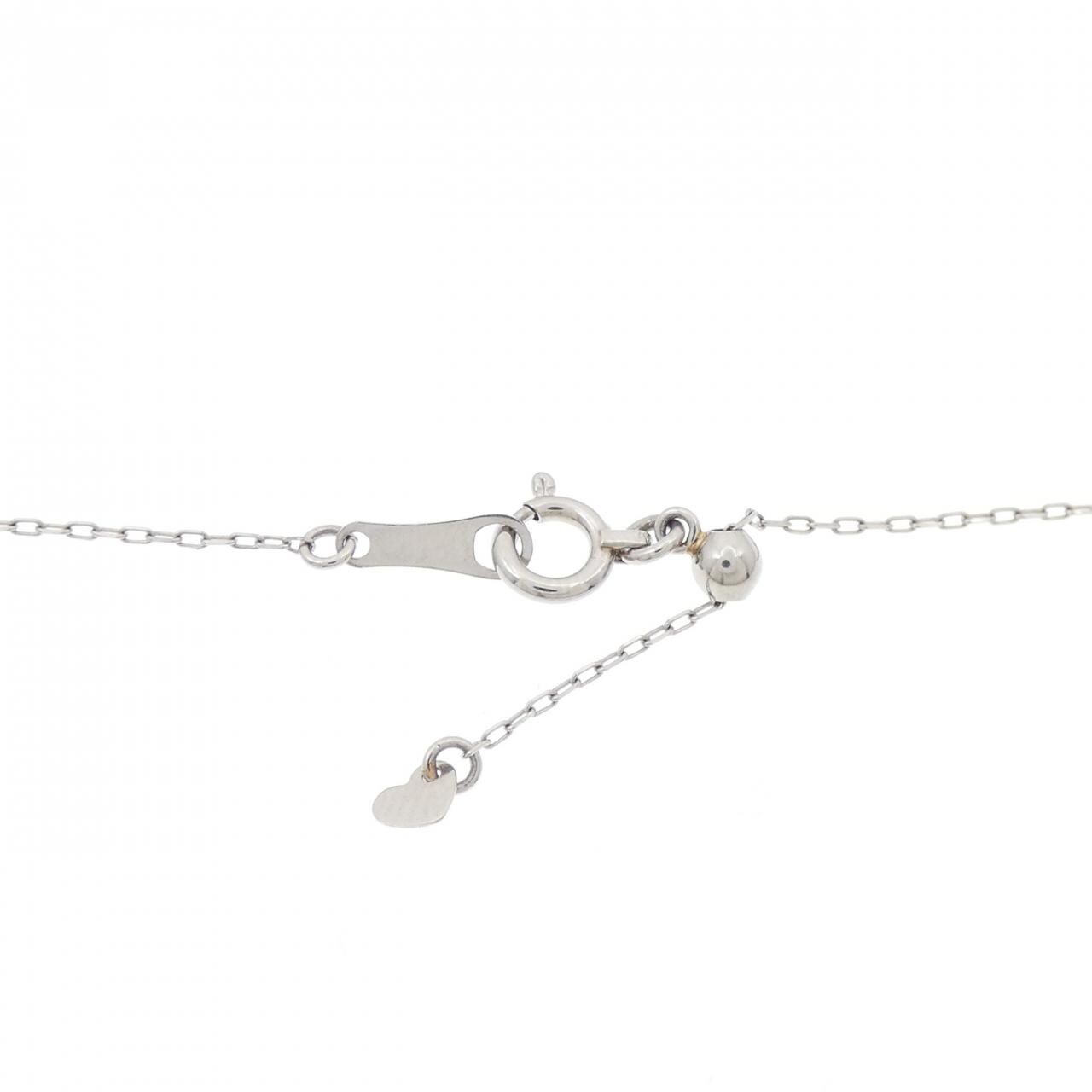 K18YG/K18WG/PT Flower Diamond Necklace 0.48CT