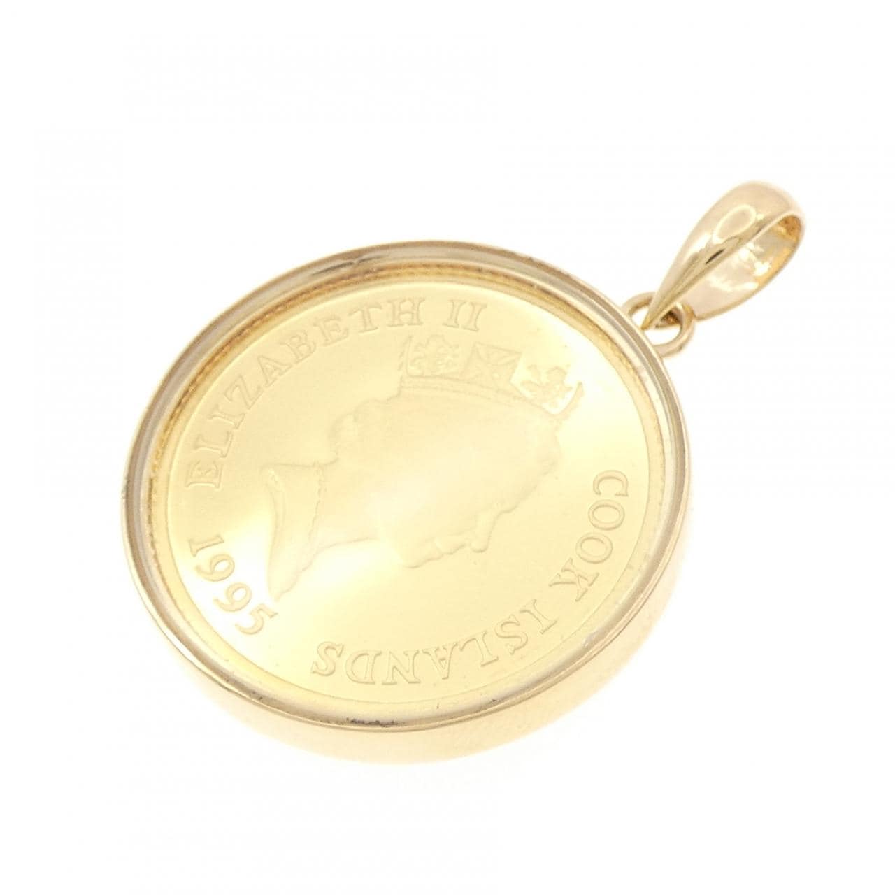 K18YG(枠) コイン ペンダント