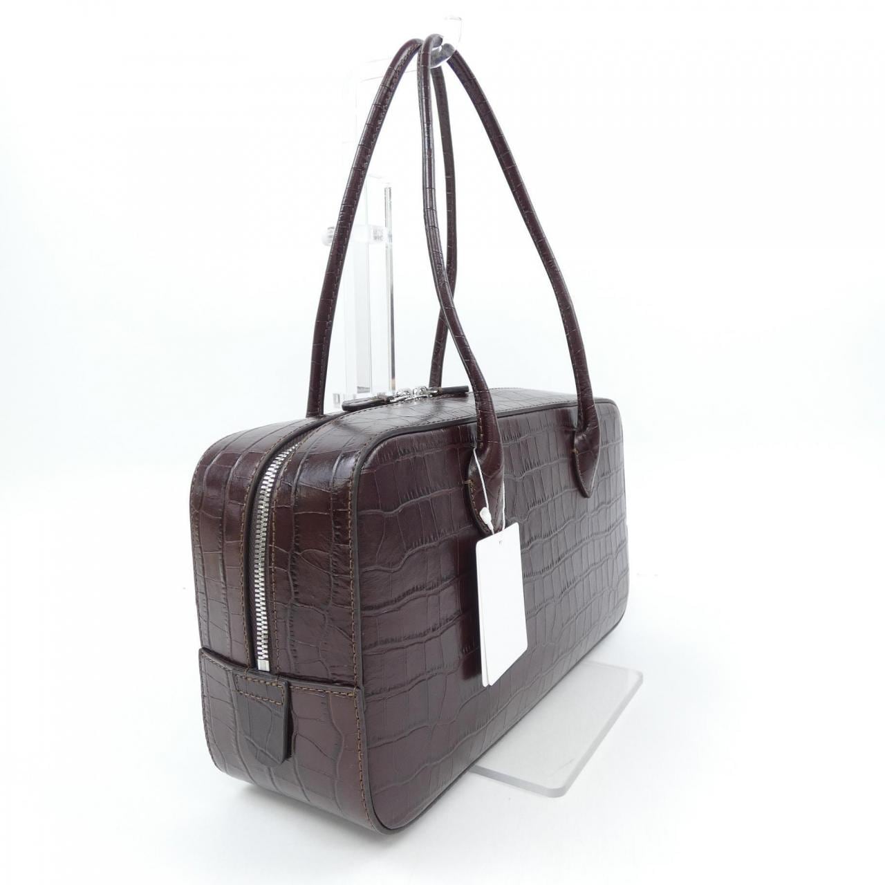MAISON CANAU CROCO NEW BOX-BOSTON BAG