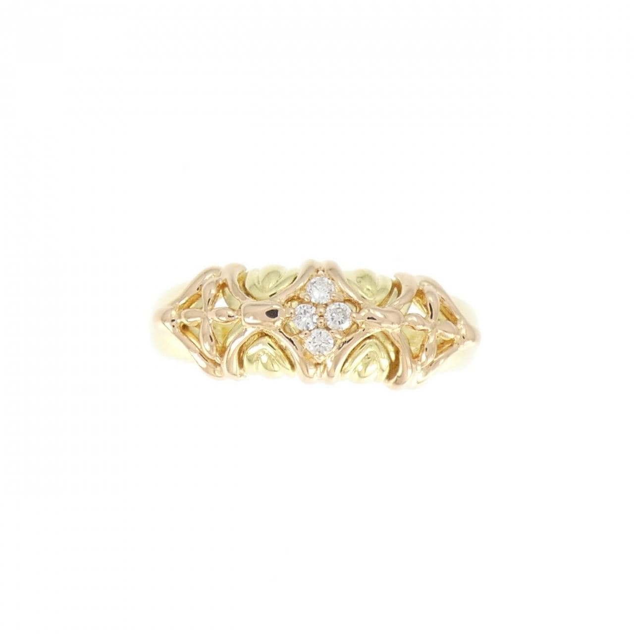 K18YG/K18PG ダイヤモンド リング 0.04CT