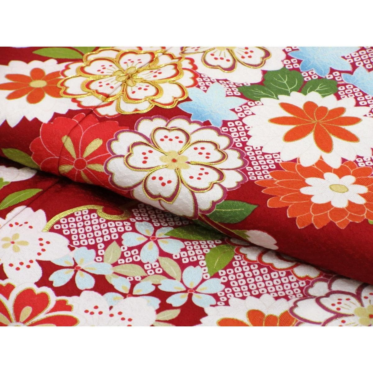Furisode Yuzen gold painting processing Length S