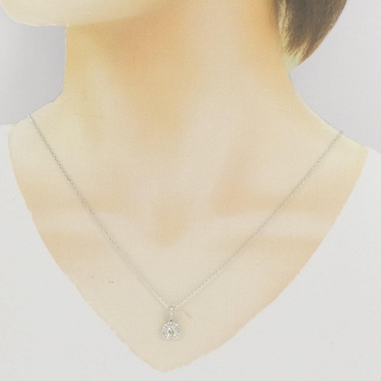 750WG/K18WG ダイヤモンド ネックレス 0.464CT