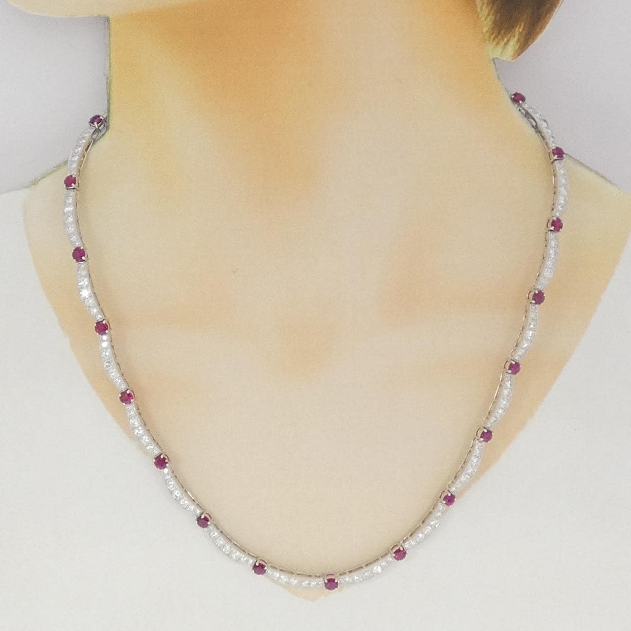 PT950 ルビー ネックレス 5.53CT