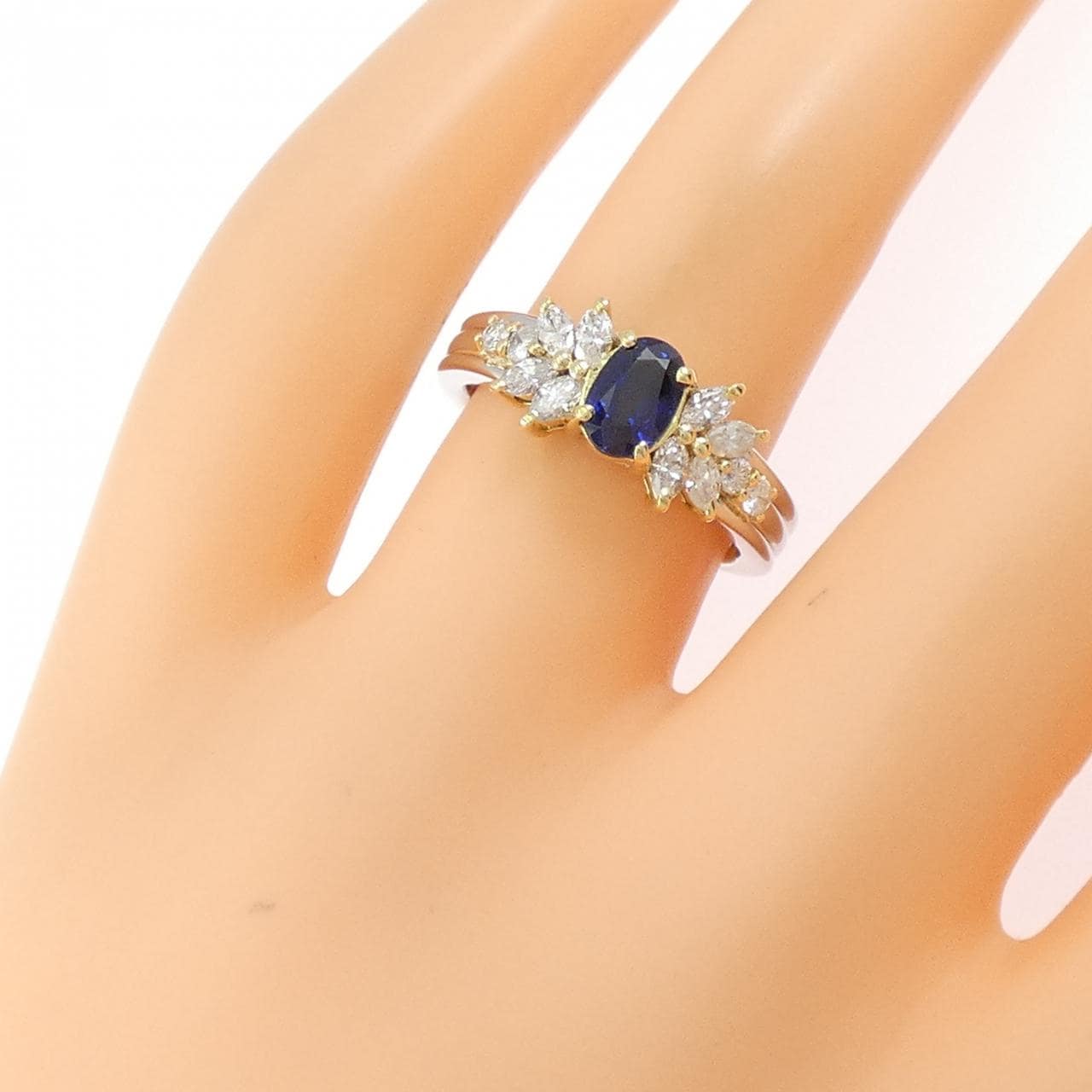 PT900/K18YG サファイヤ リング 0.82CT