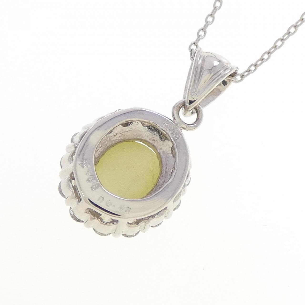 PT900/PT850 クリソベリルキャッツアイ ネックレス 2.08CT