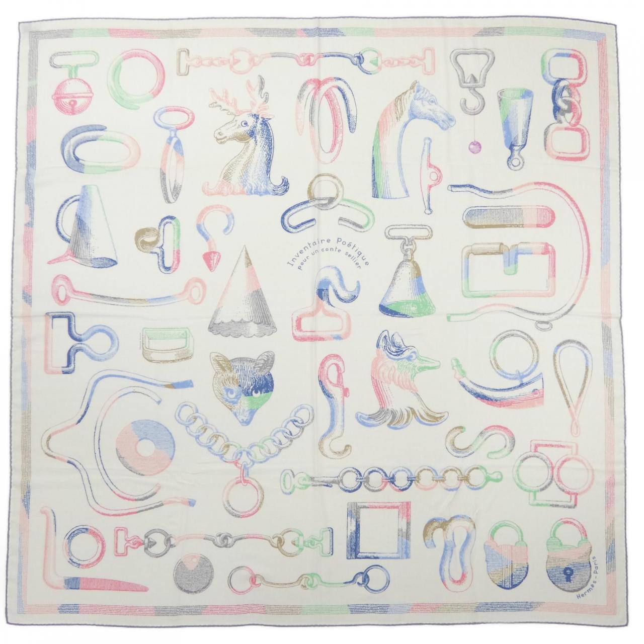 エルメス HERMES INVENTAIRE POETIQUE POUR CONTE SELLIER H244193S カレジェアン140 ショール