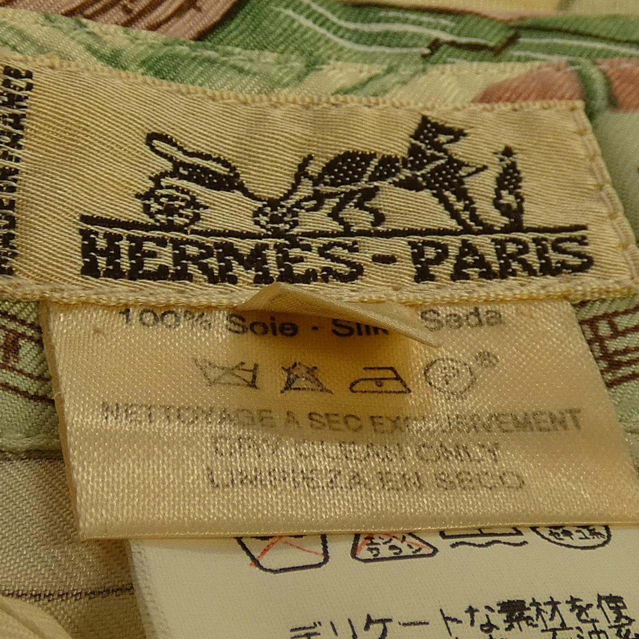 【ヴィンテージ】エルメス HERMES LA DANCE ツイルレーヌ. シャツ