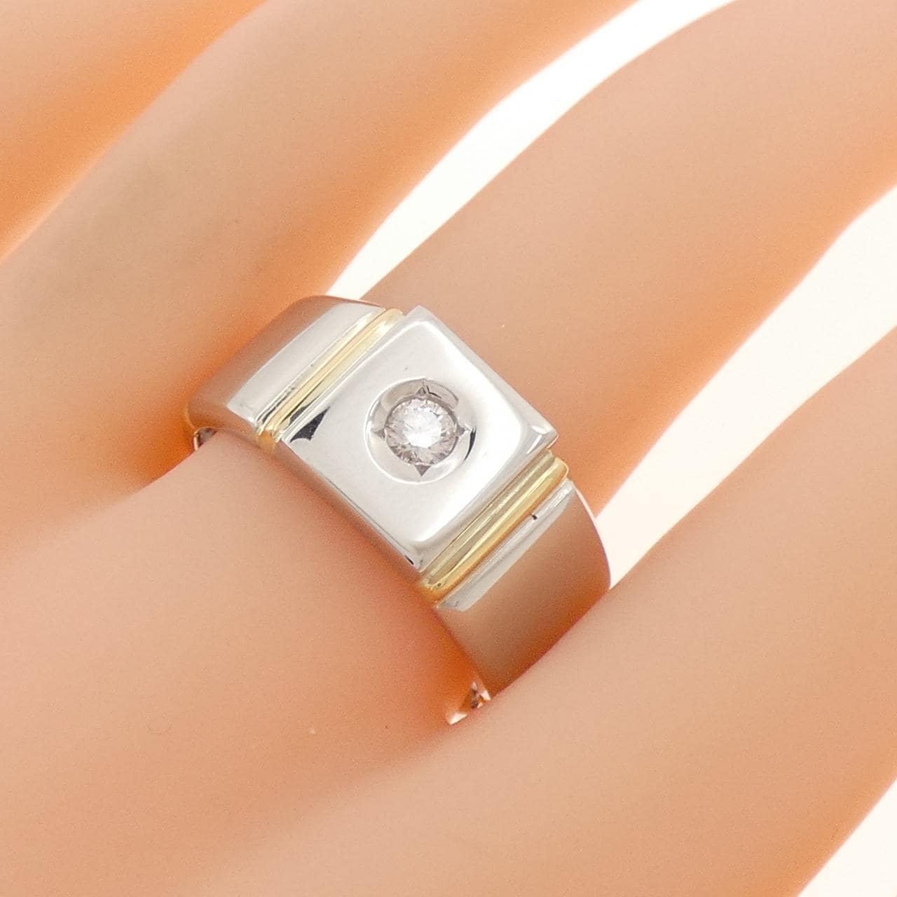 PT900/K18YG ダイヤモンド リング 0.142CT