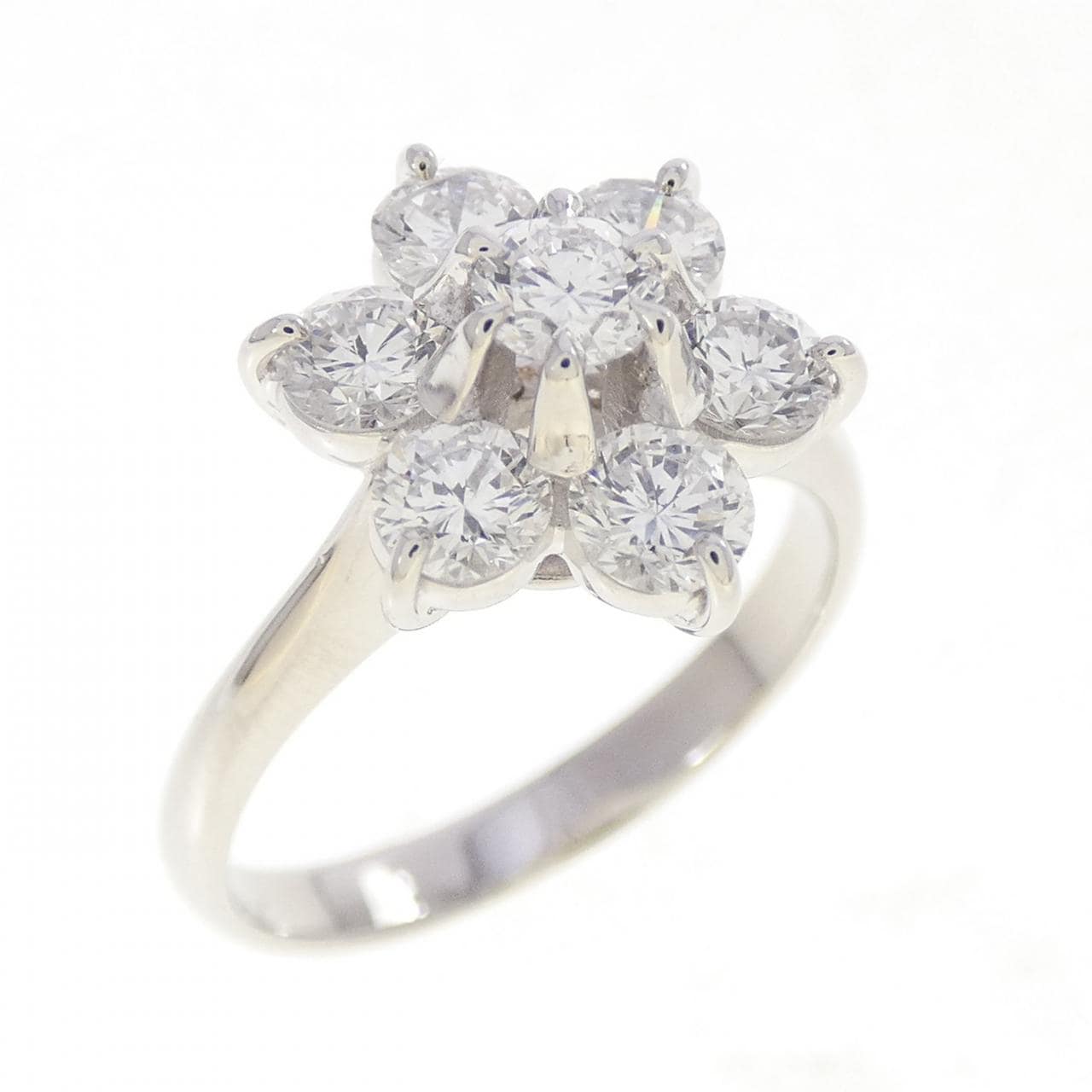 PT900 フラワー ダイヤモンド リング 1.00CT