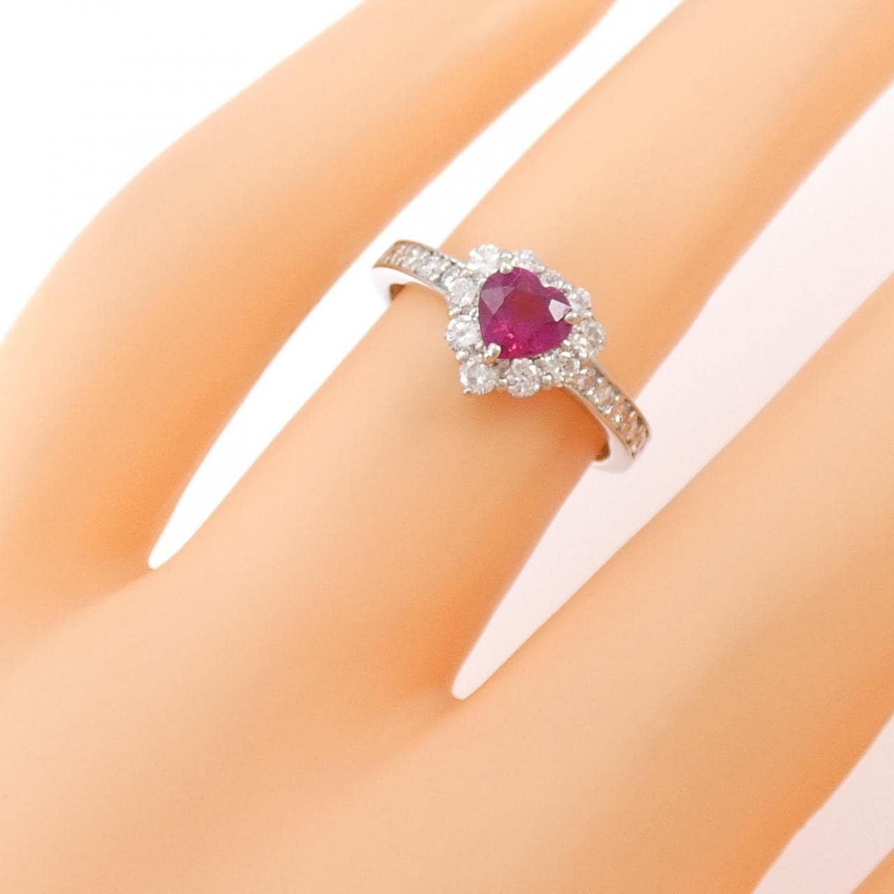 PT Heart Ruby Ring 0.54CT