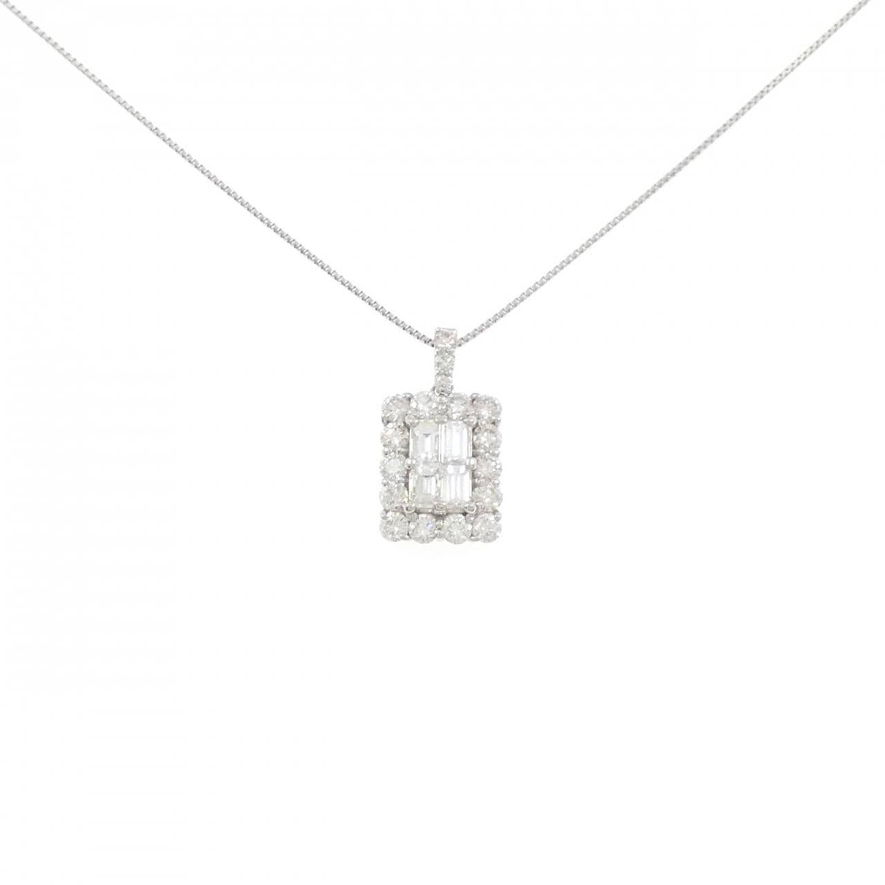 【新品】PT900/PT850 ダイヤモンド ネックレス 1.00CT