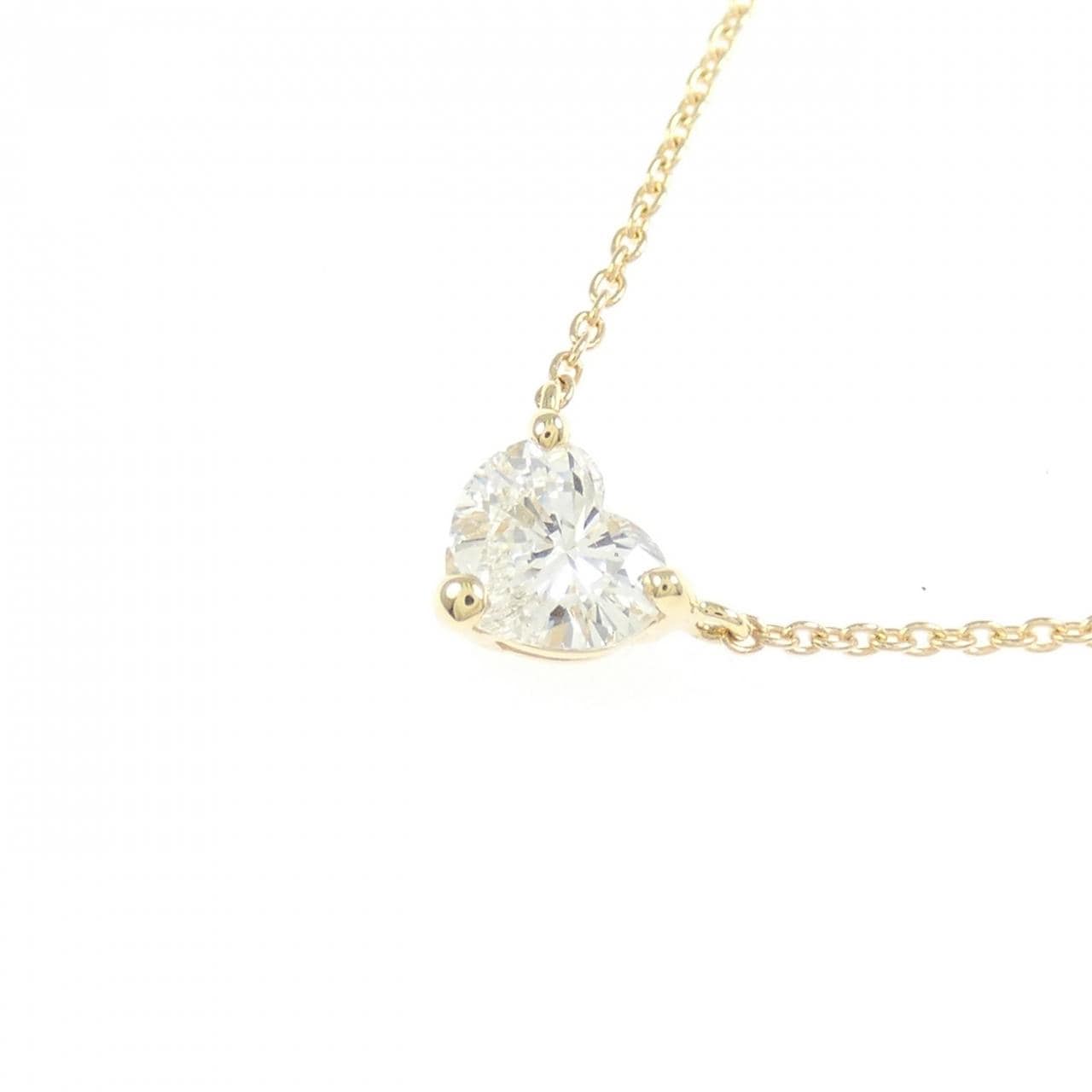 【リメイク】K18YG ダイヤモンド ネックレス 0.406CT G SI1 ハートシェイプ