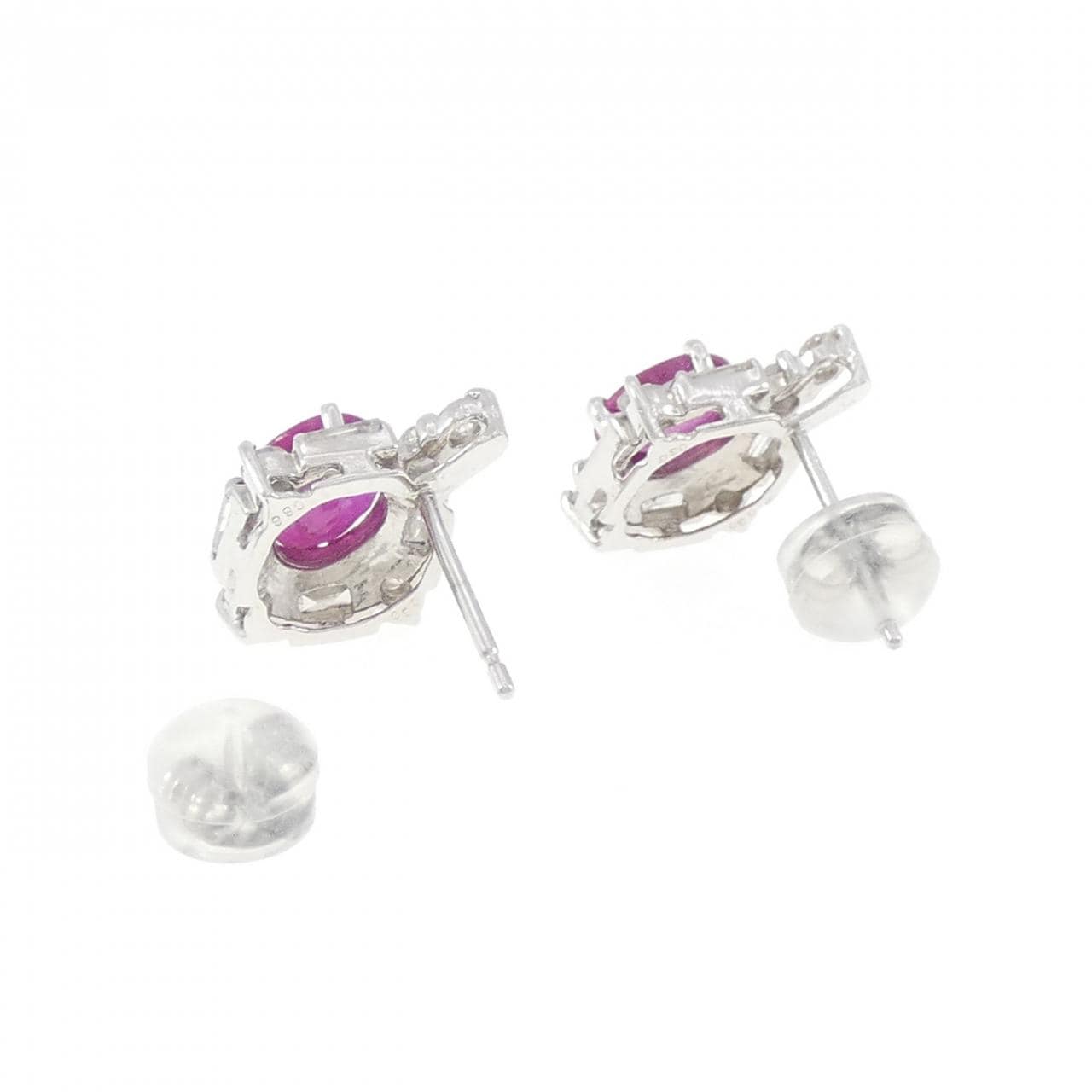 PT900 ルビー ピアス 1.54CT
