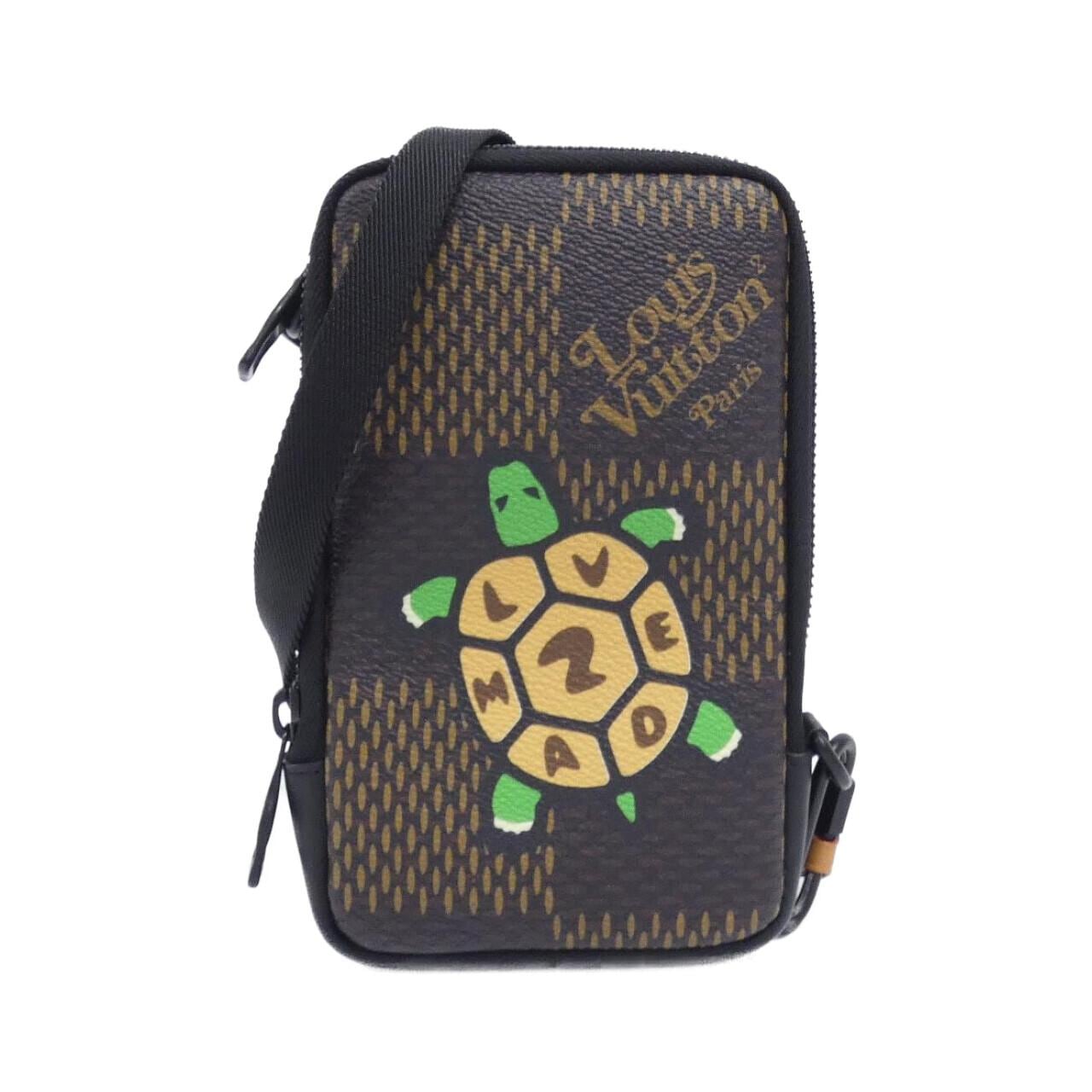 ルイヴィトン ダミエ ジャイアント(LVスクエアード) ダブル フォン ポーチ N40377 ショルダーバッグ