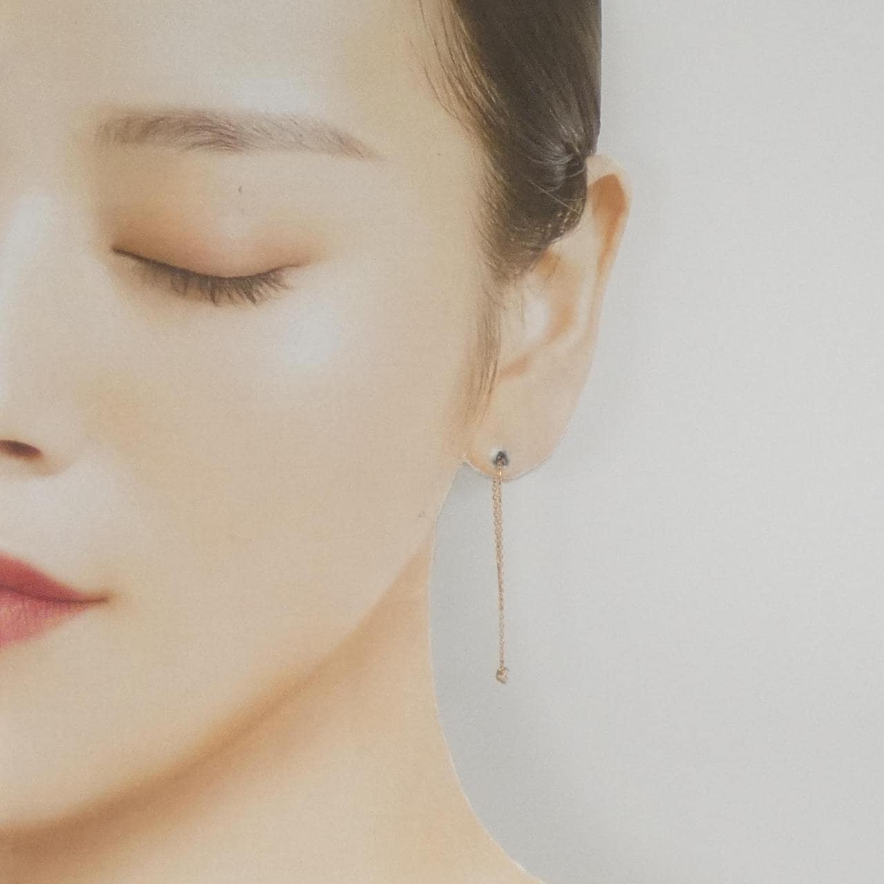 K18YG キュービック ピアス