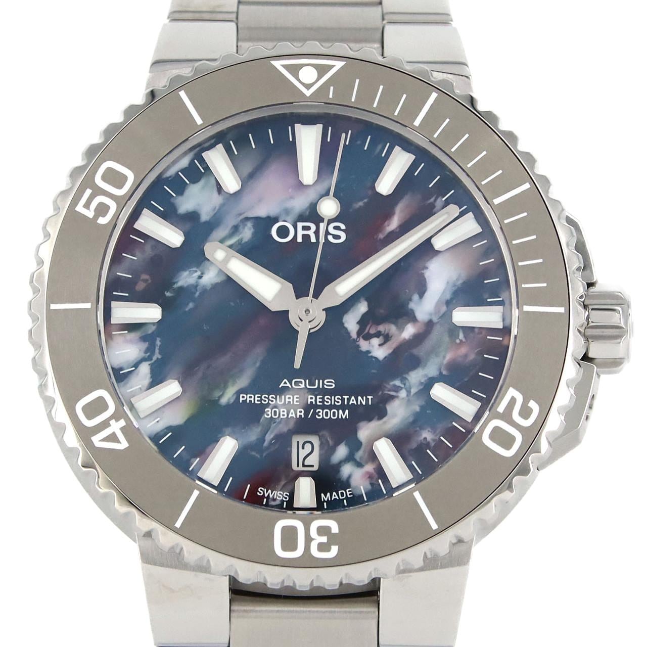 [新品] Oris Aquis Date 01 733 7766 4150-Set SS自動上弦